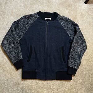 Madewell navy and gray Zip-Up Jacket